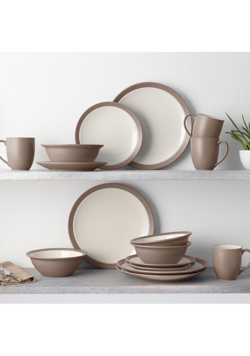 Colorwave Clay Curve 16 Piece Dinnerware Set