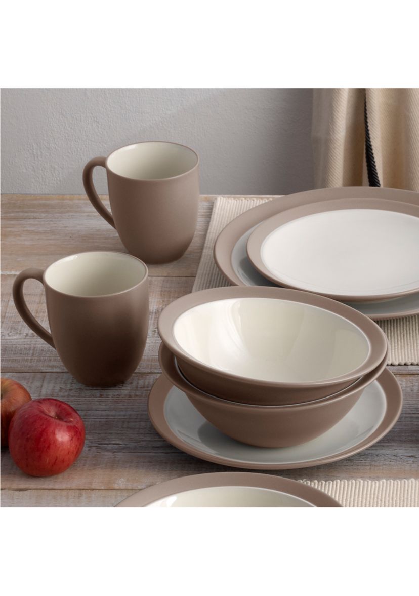 Colorwave Clay Curve 16 Piece Dinnerware Set