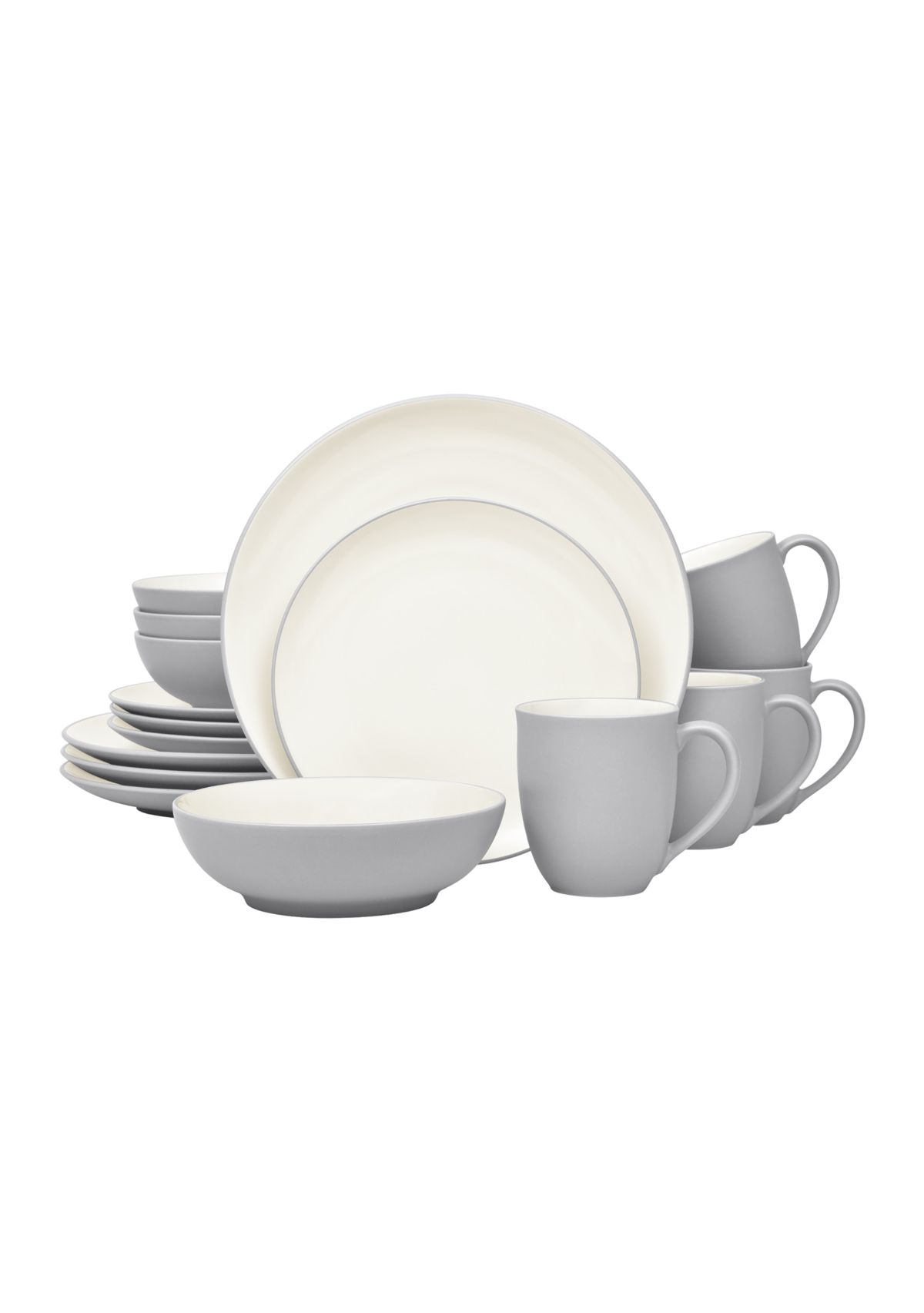 Colorwave Slate Coupe 16 Piece Dinnerware Set