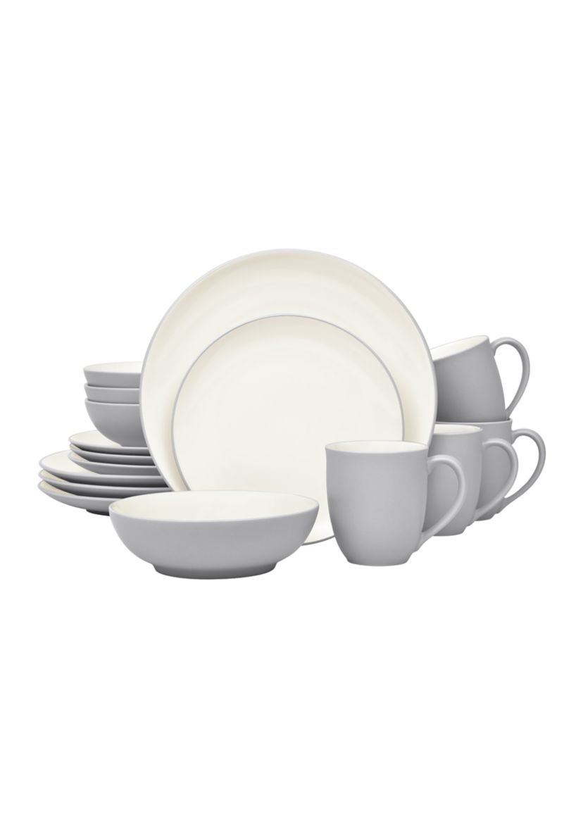 Colorwave Slate Coupe 16 Piece Dinnerware Set