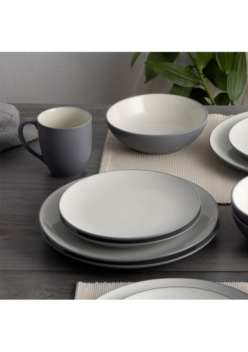 Colorwave Slate Coupe 16 Piece Dinnerware Set