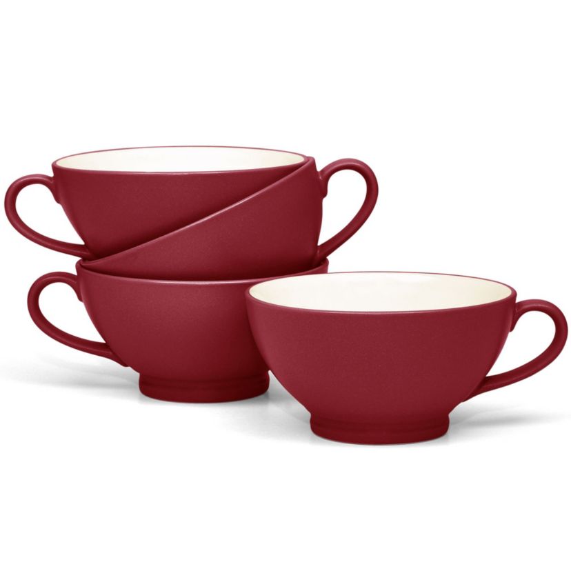 Colorwave Set Of 4 Handled Bowls, 5-1/2", 18 Oz.