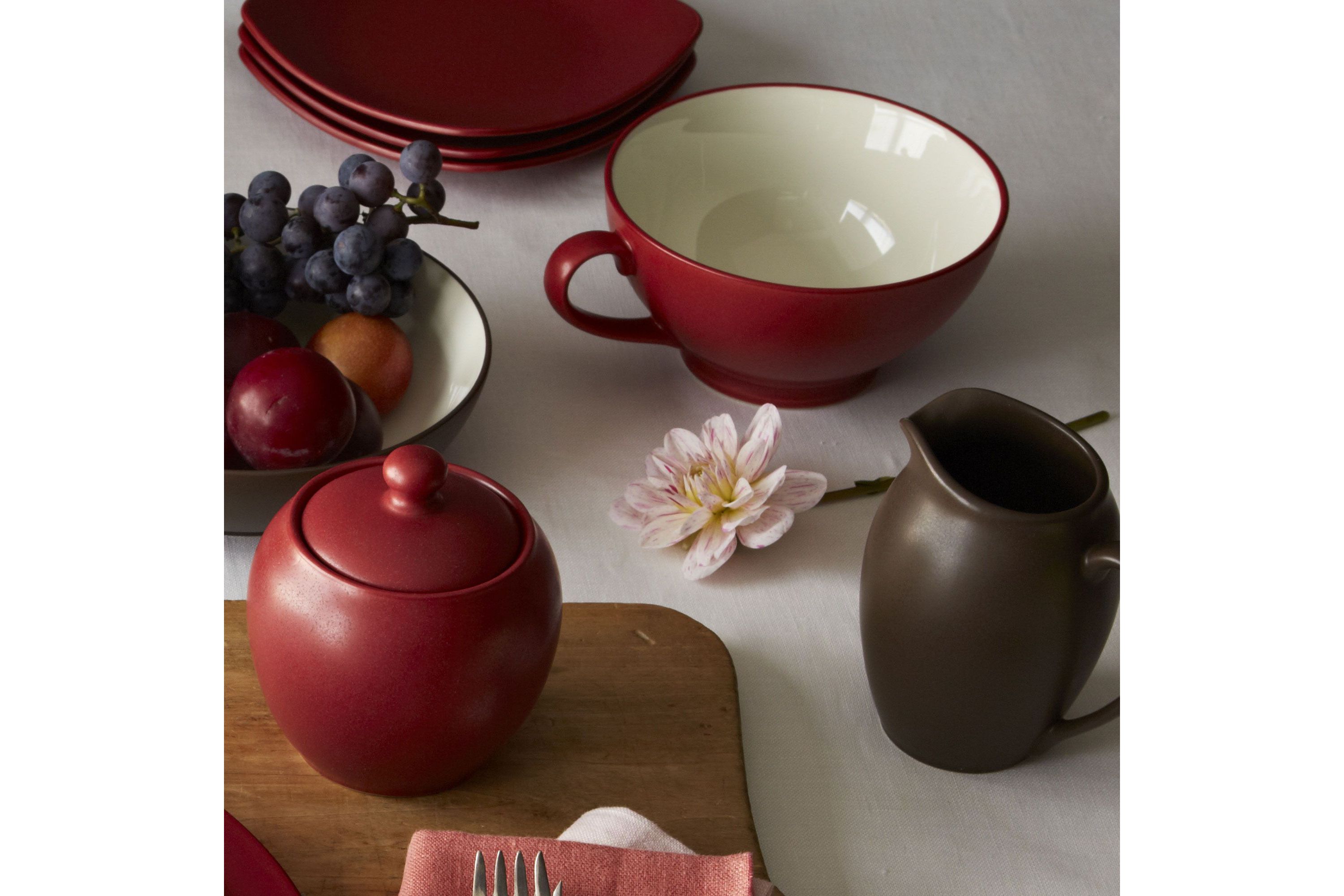 Colorwave Set Of 4 Handled Bowls, 5-1/2", 18 Oz.