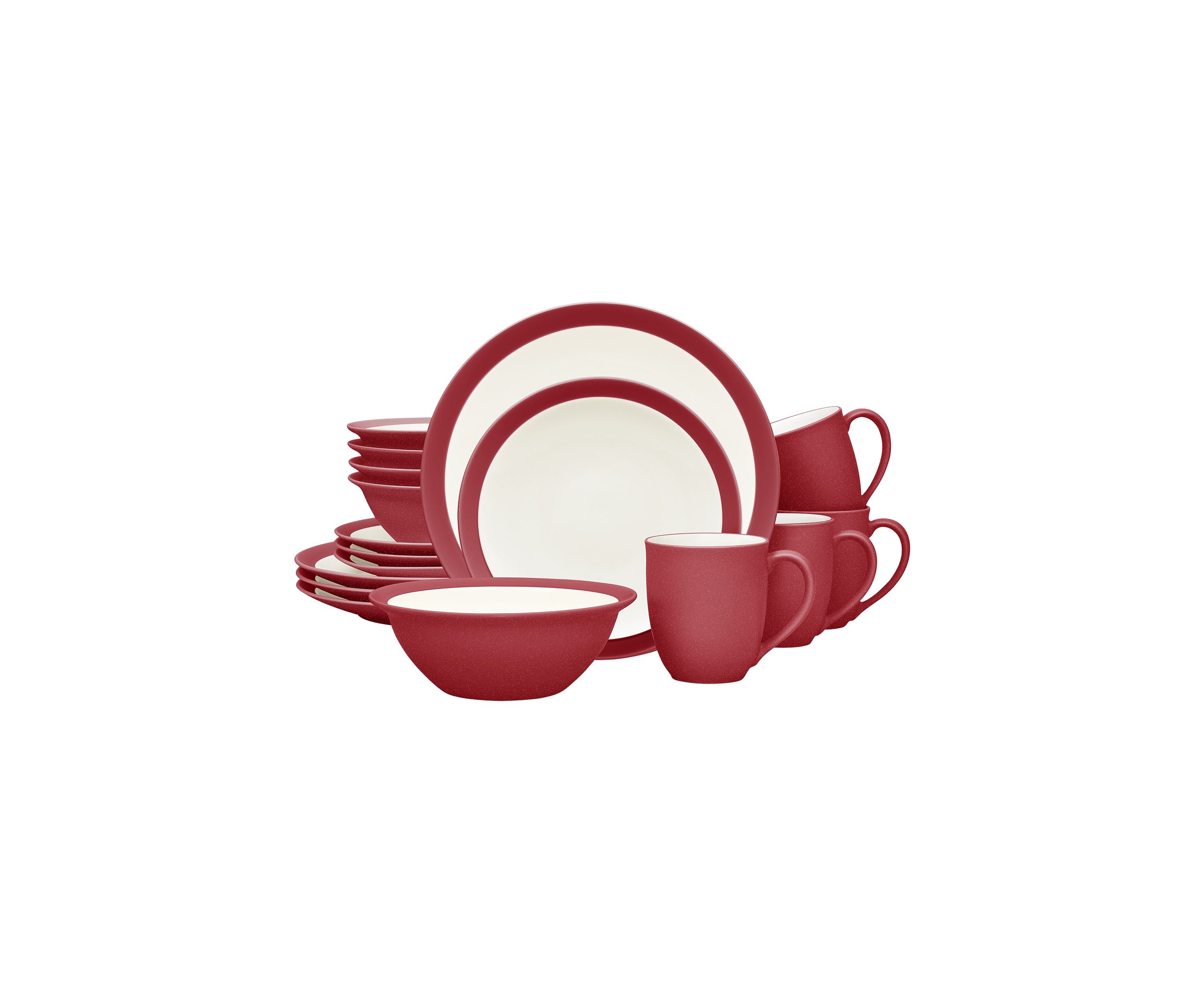 Colorwave Raspberry Curve 16 Piece Dinnerware Set