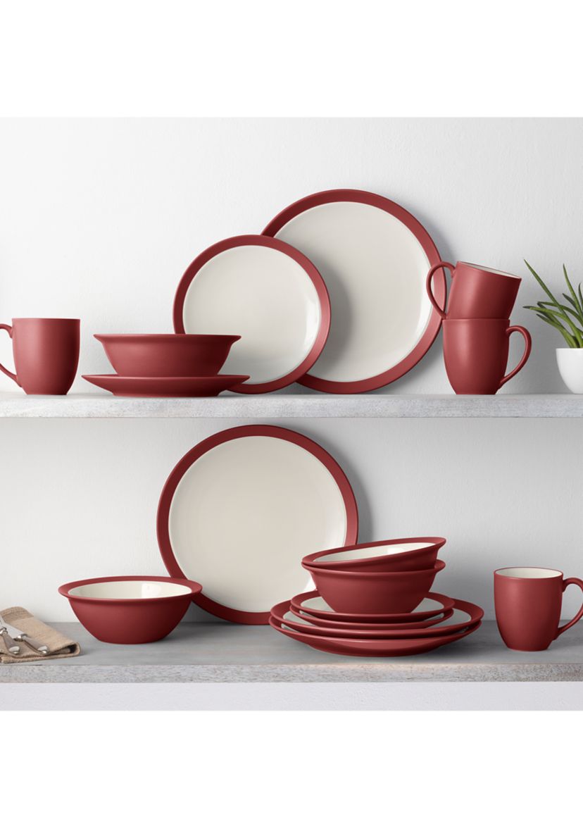 Colorwave Raspberry Curve 16 Piece Dinnerware Set