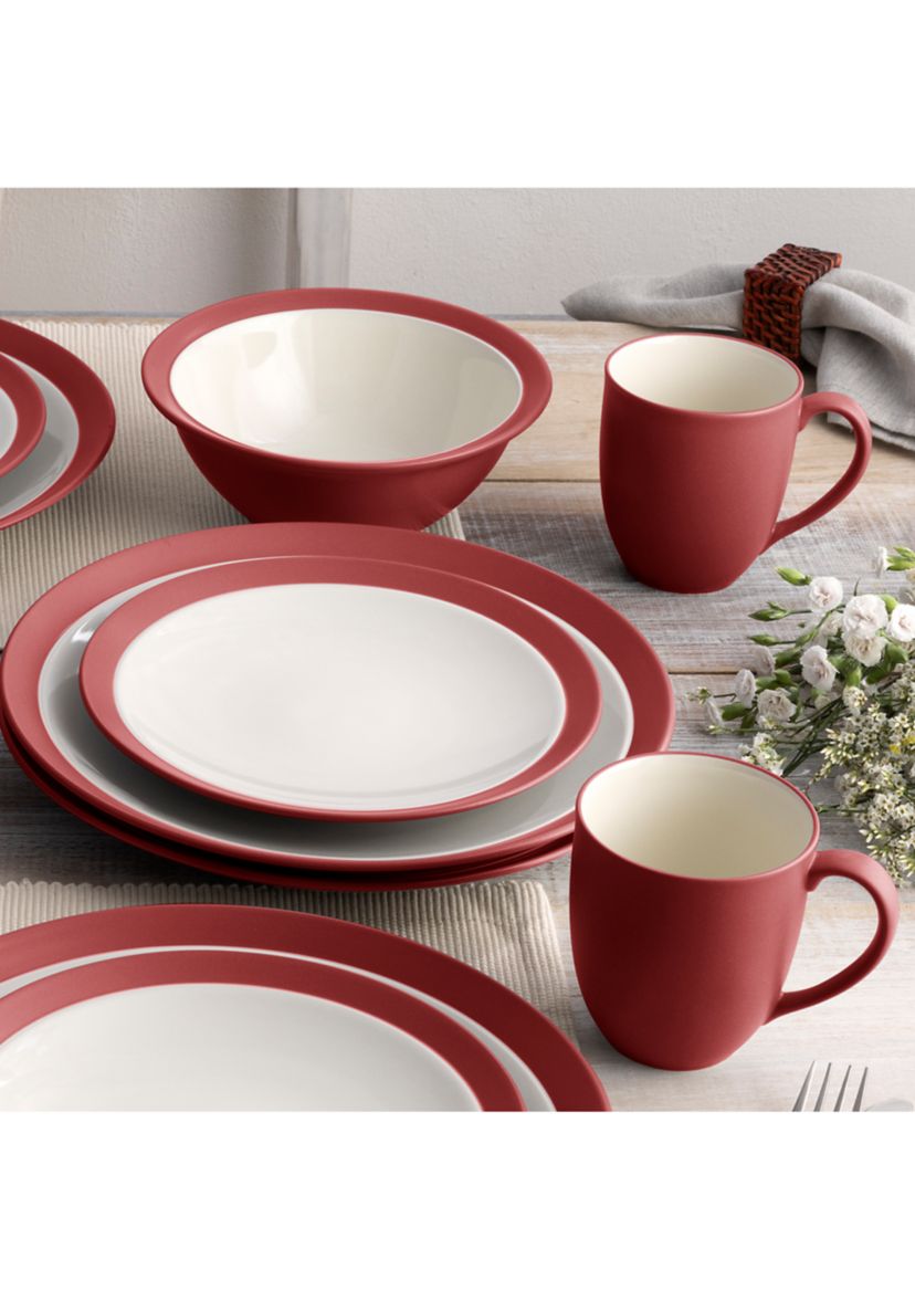 Colorwave Raspberry Curve 16 Piece Dinnerware Set