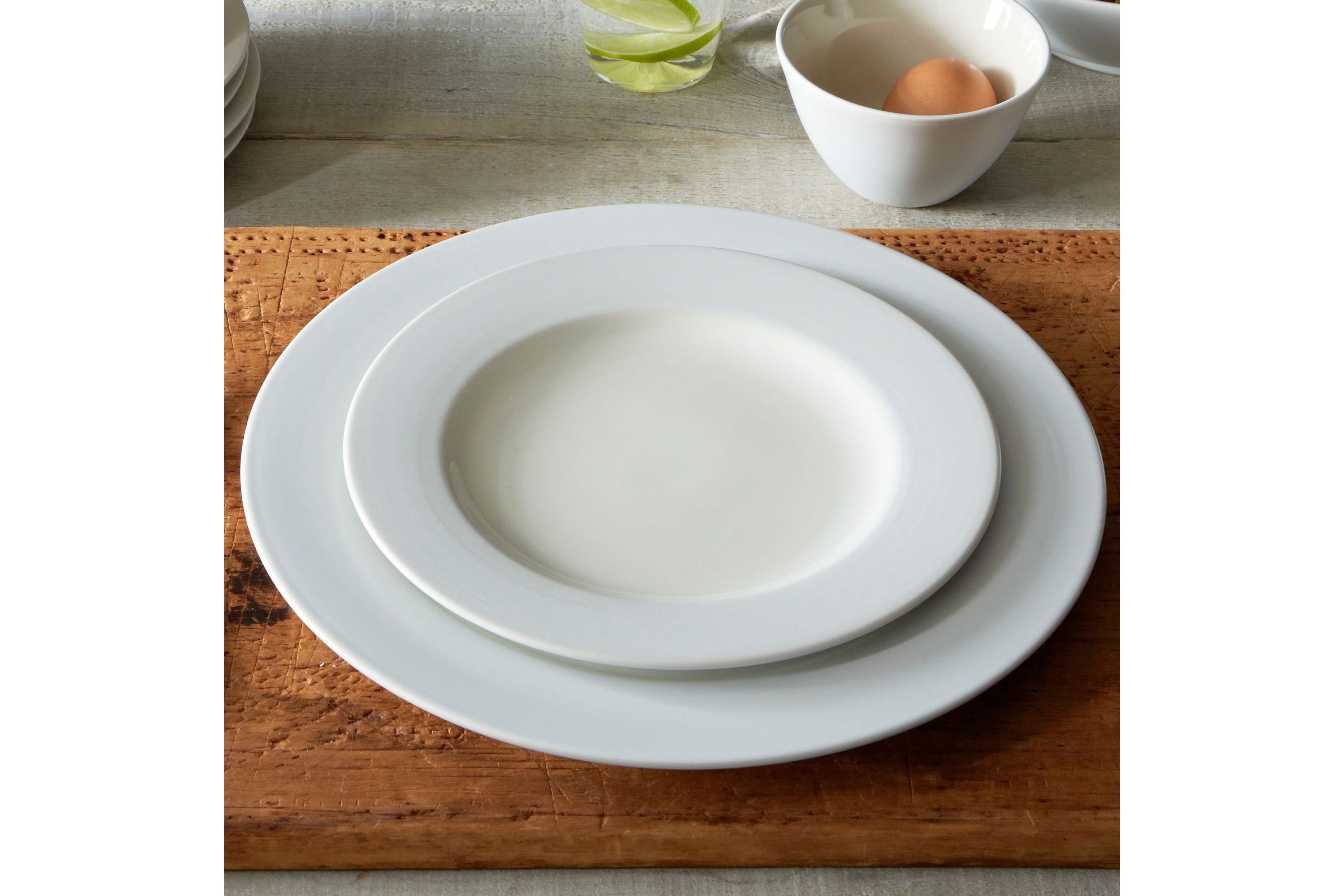 Colorwave Set Of 4 Rim Dinner Plates, 11"