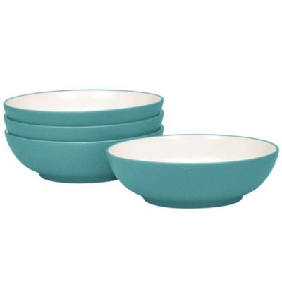 Noritake Colorwave Set Of 4 Soup/Cereal Bowls, 7", 22 oz, Turquoise