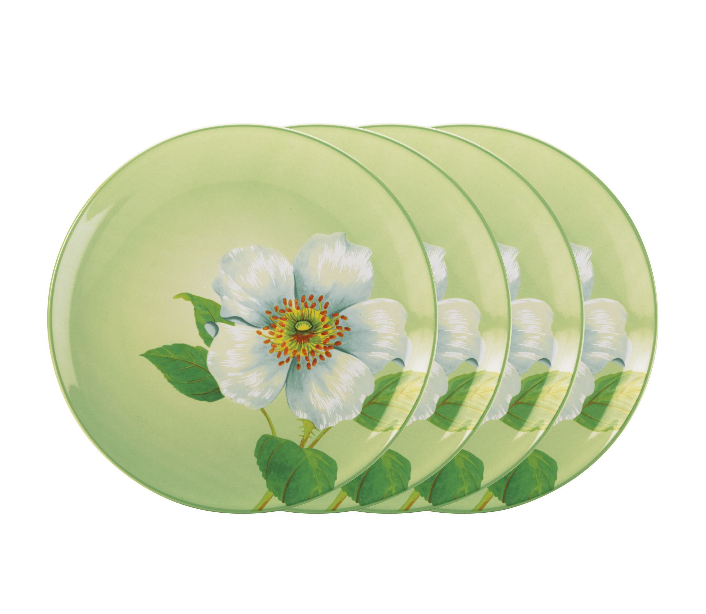 Colorwave Set Of 4 Floral Accent Plates, 8-1/4"