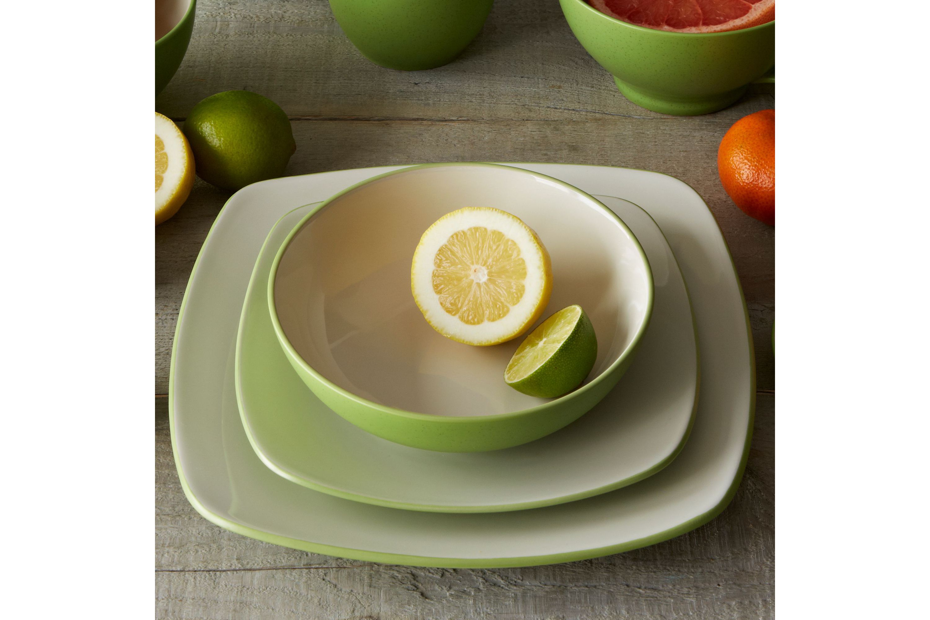 Colorwave Set Of 4 Square Dinner Plates, 10-3/4"