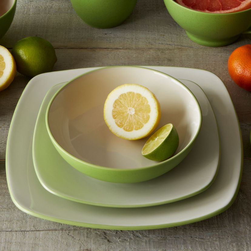 Colorwave Set Of 4 Square Dinner Plates, 10-3/4"