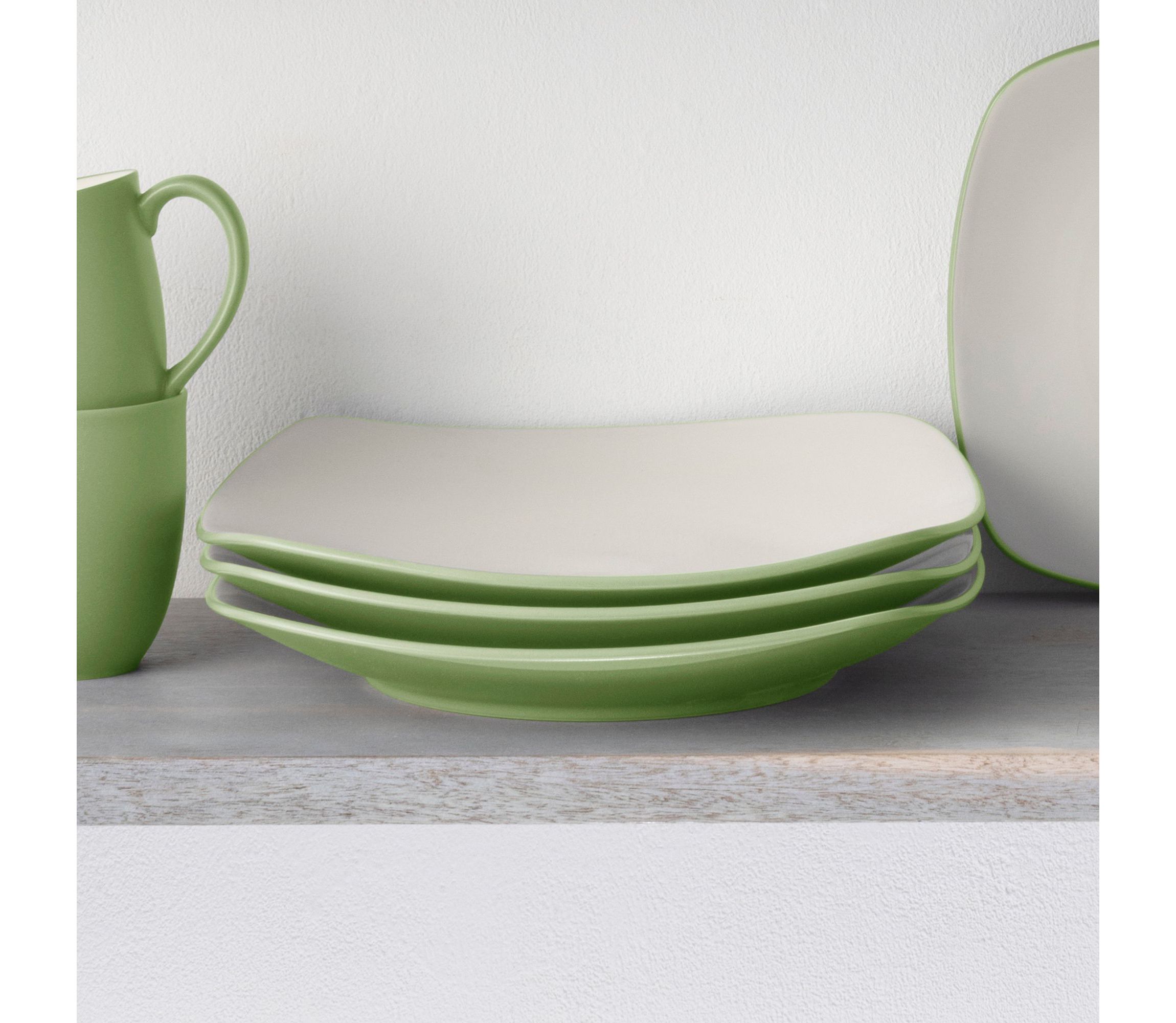 Colorwave Set Of 4 Square Dinner Plates, 10-3/4"