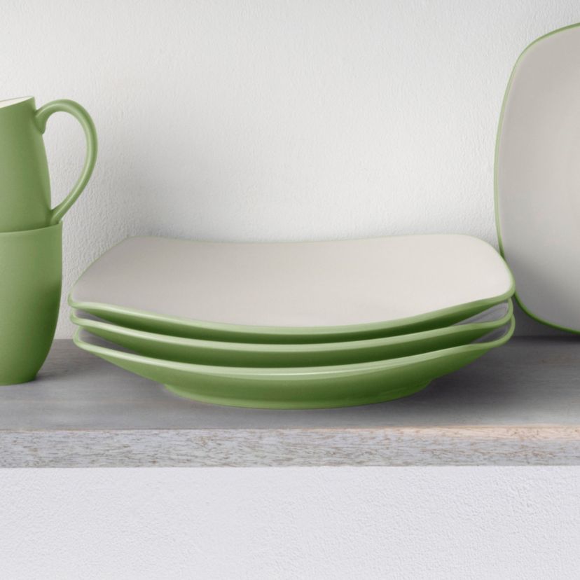 Colorwave Set Of 4 Square Dinner Plates, 10-3/4"