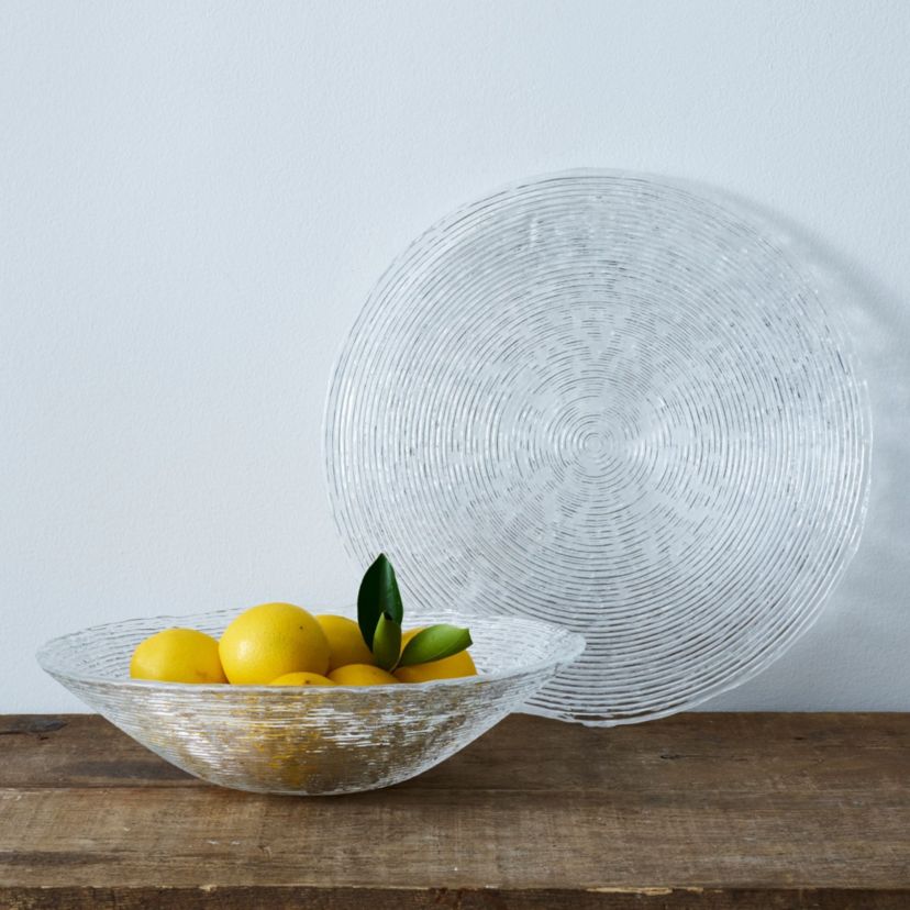 Hammock Glass Round Bowl, 13"