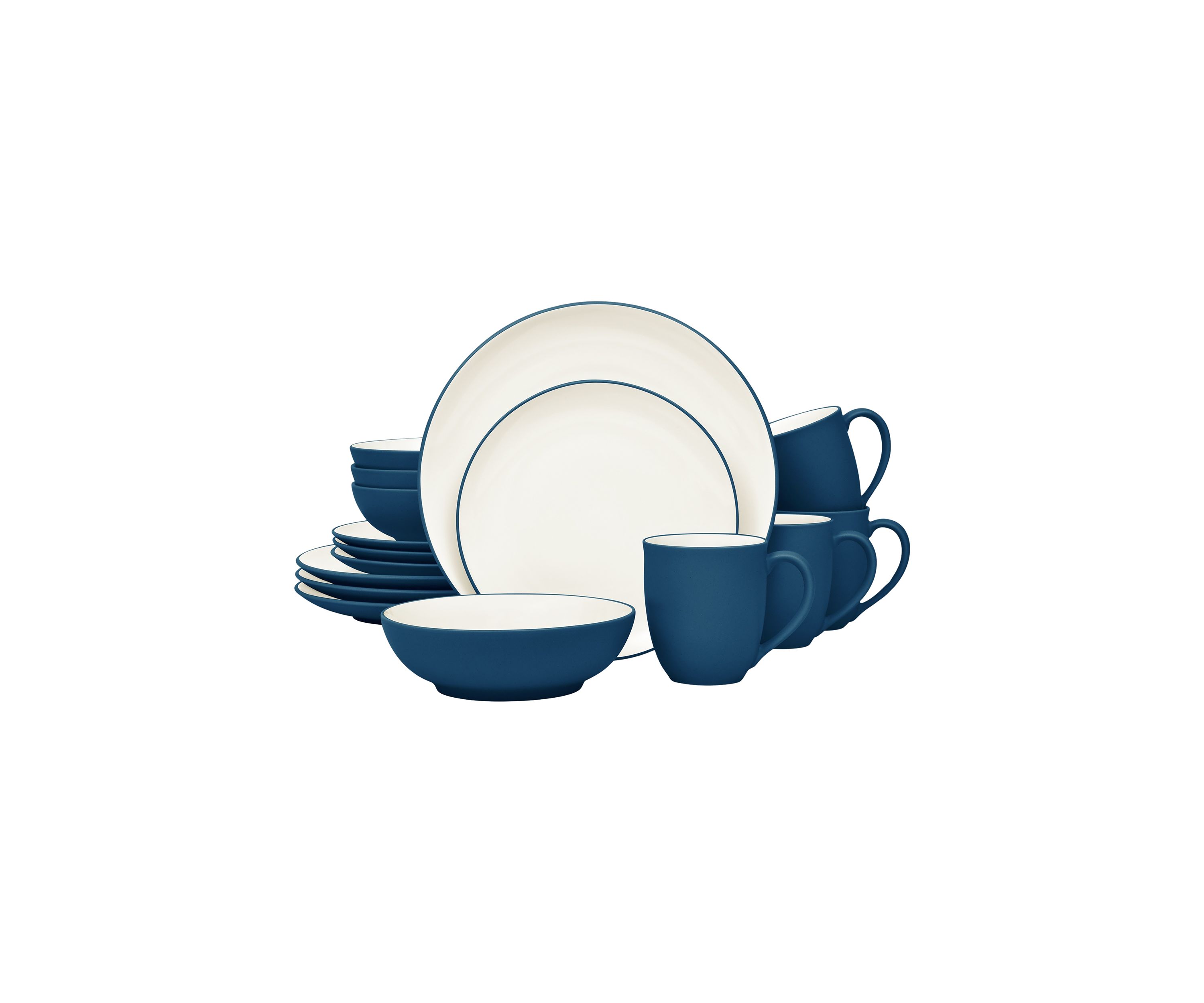Colorwave Blue Coupe 16 Piece Dinnerware Set