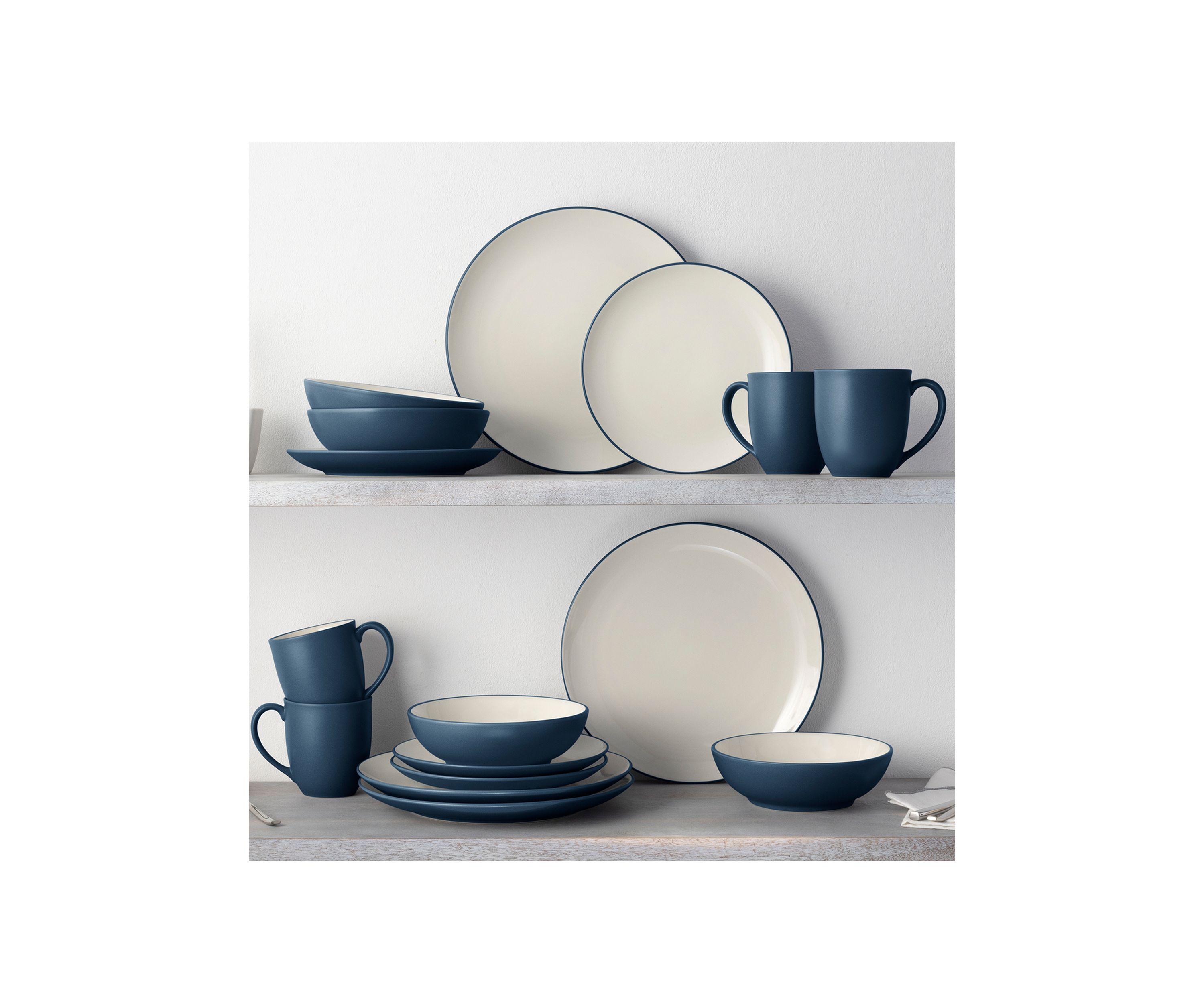 Colorwave Blue Coupe 16 Piece Dinnerware Set