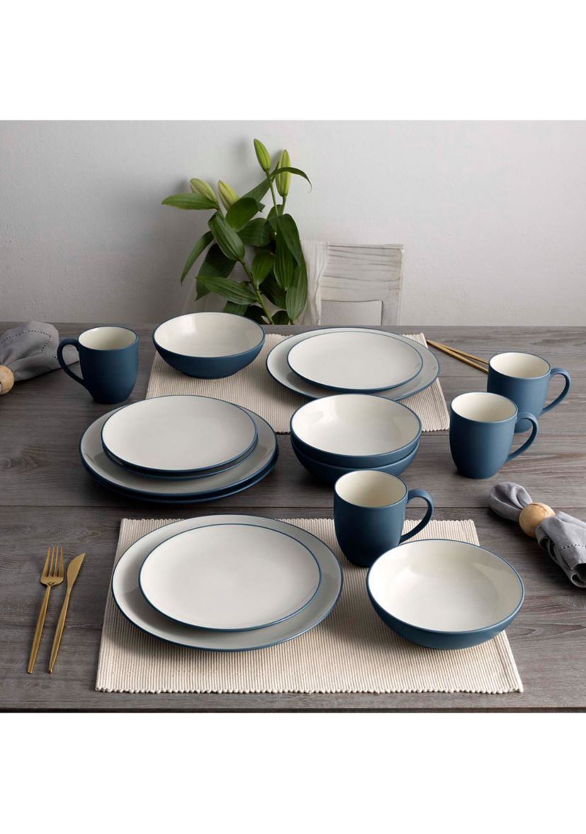 Colorwave Blue Coupe 16 Piece Dinnerware Set