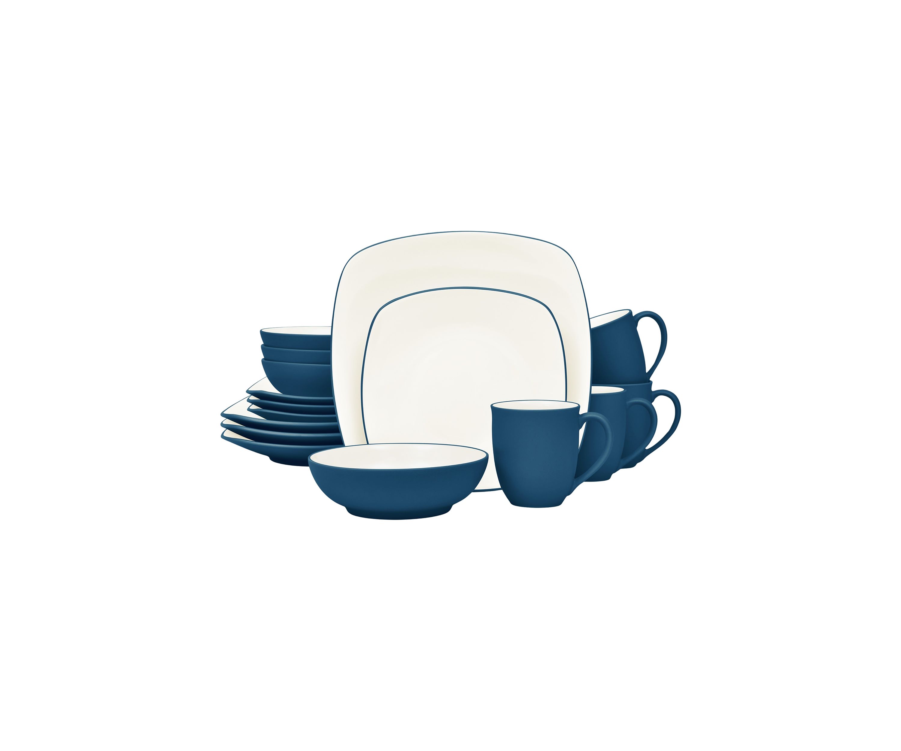Colorwave Blue Square 16 Piece Dinnerware Set