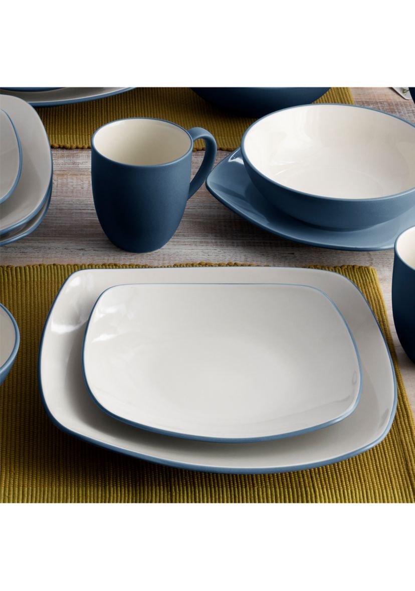 Colorwave Blue Square 16 Piece Dinnerware Set
