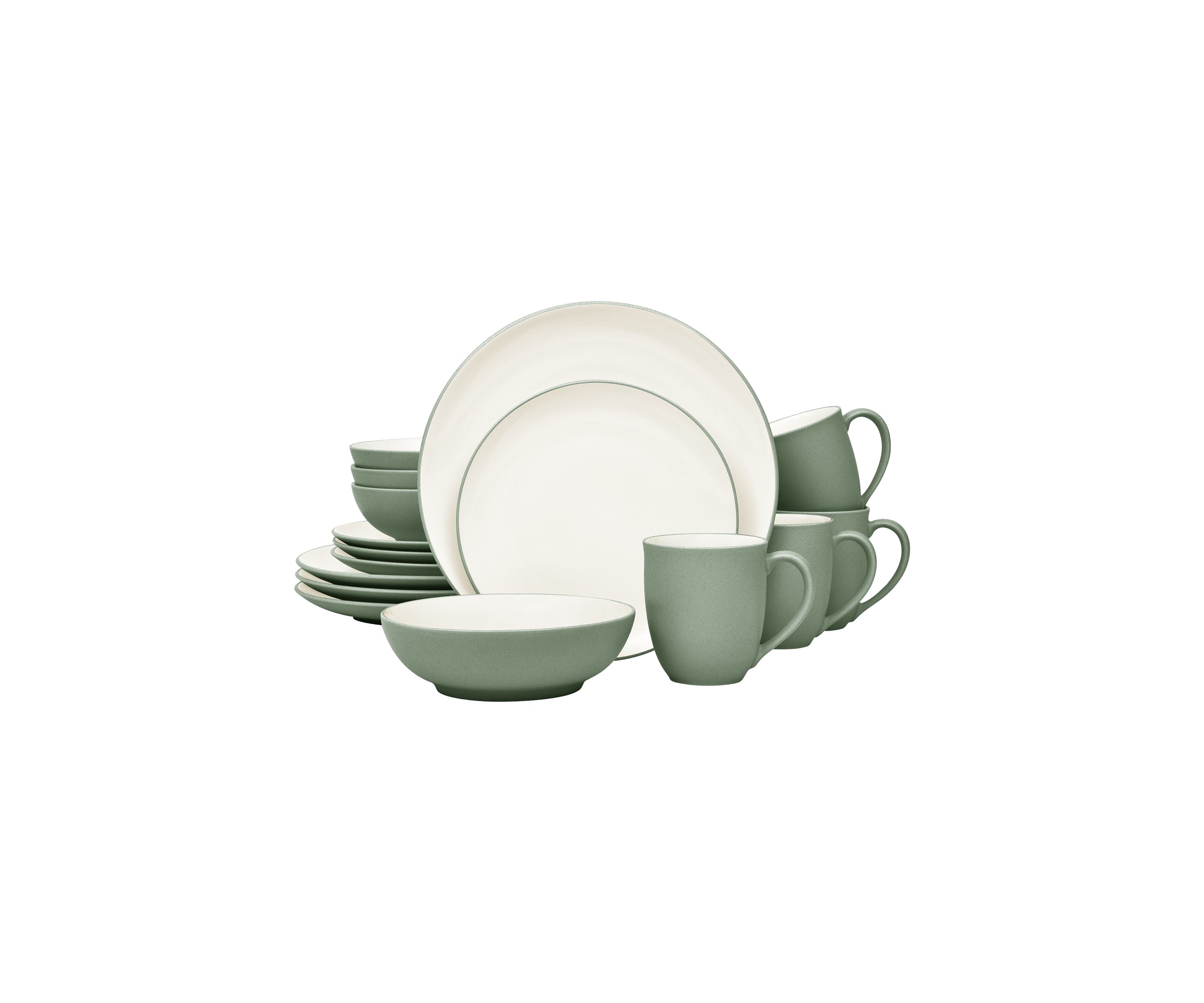 Colorwave Green Coupe 16 Piece Dinnerware Set