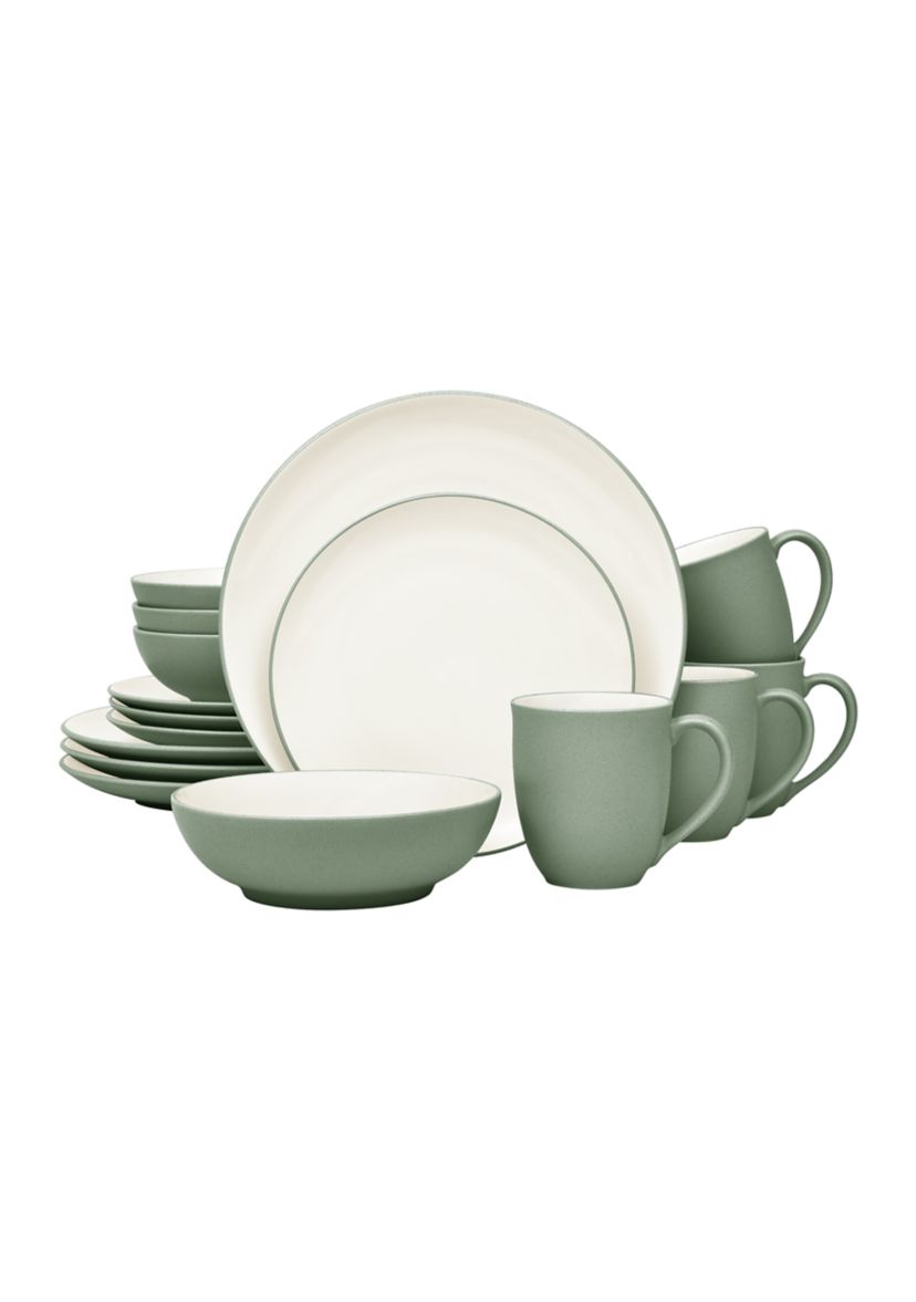 Colorwave Green Coupe 16 Piece Dinnerware Set
