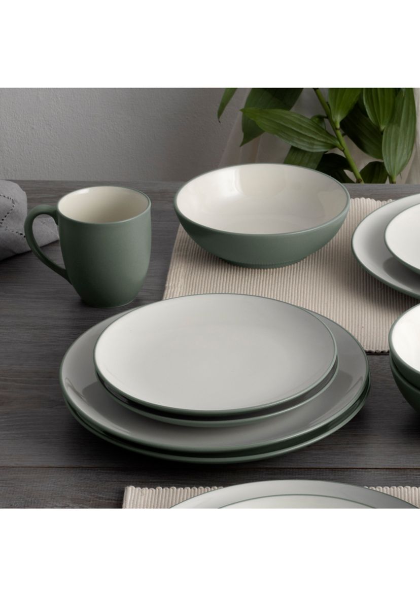 Colorwave Green Coupe 16 Piece Dinnerware Set