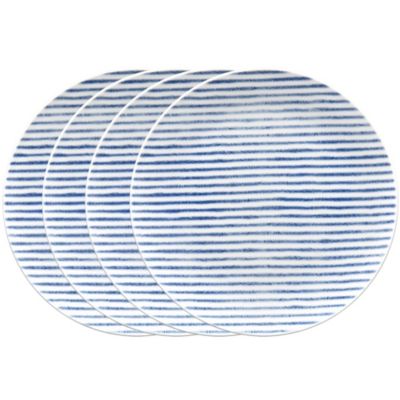 Hammock Set Of 4 Coupe Salad Plates - Stripes, 9-1/2"