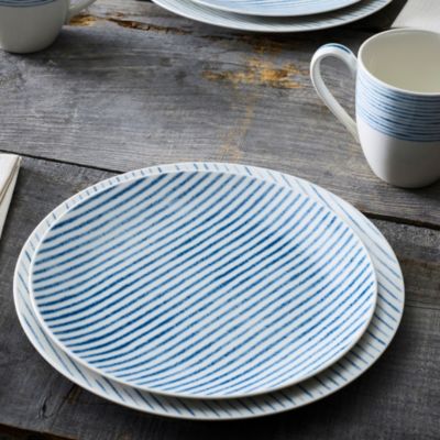 Hammock Set Of 4 Coupe Salad Plates - Stripes, 9-1/2"