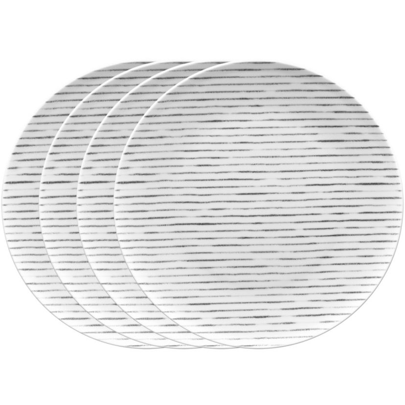 Hammock Set Of 4 Coupe Dinner Plates - Stripes, 11"
