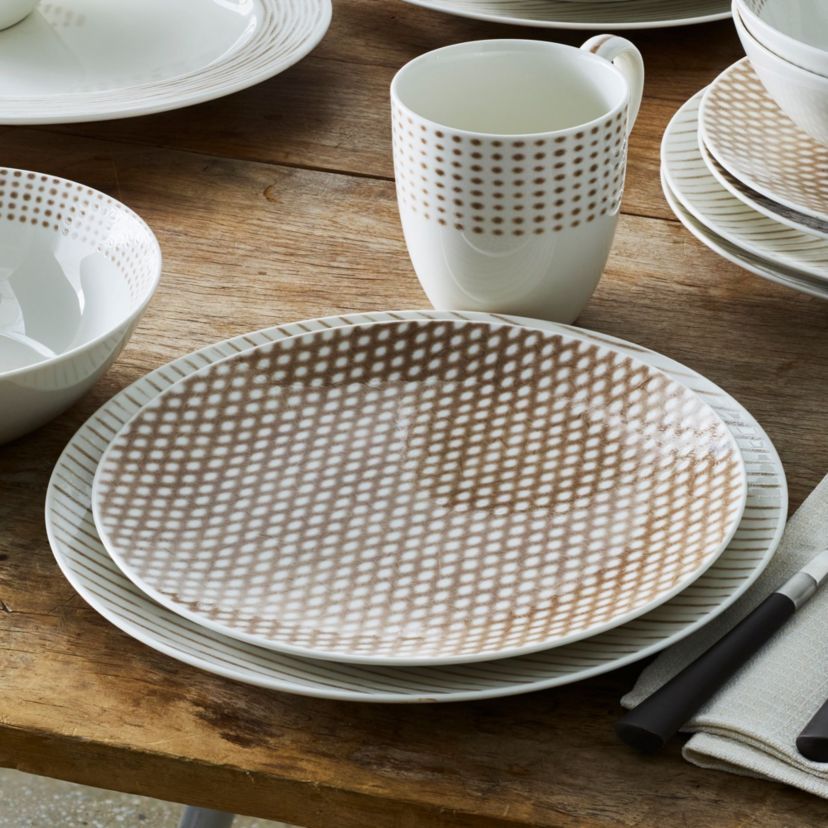 Hammock Set Of 4 Coupe Salad Plates - Dots, 9-1/2"