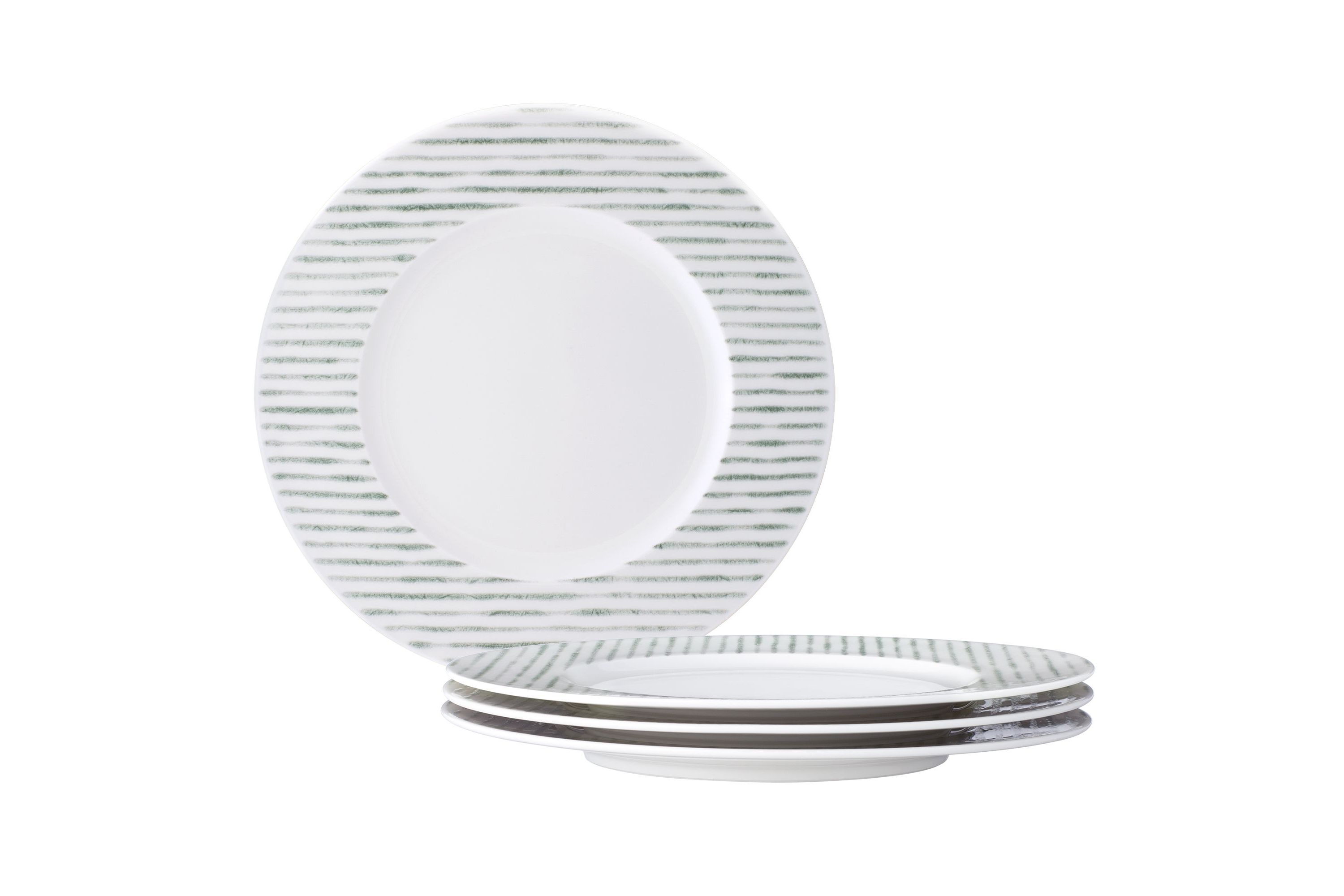 Hammock Set Of 4 Rim Salad Plates - Stripes, 9.5"