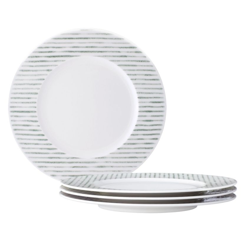 Hammock Set Of 4 Rim Salad Plates - Stripes, 9.5"