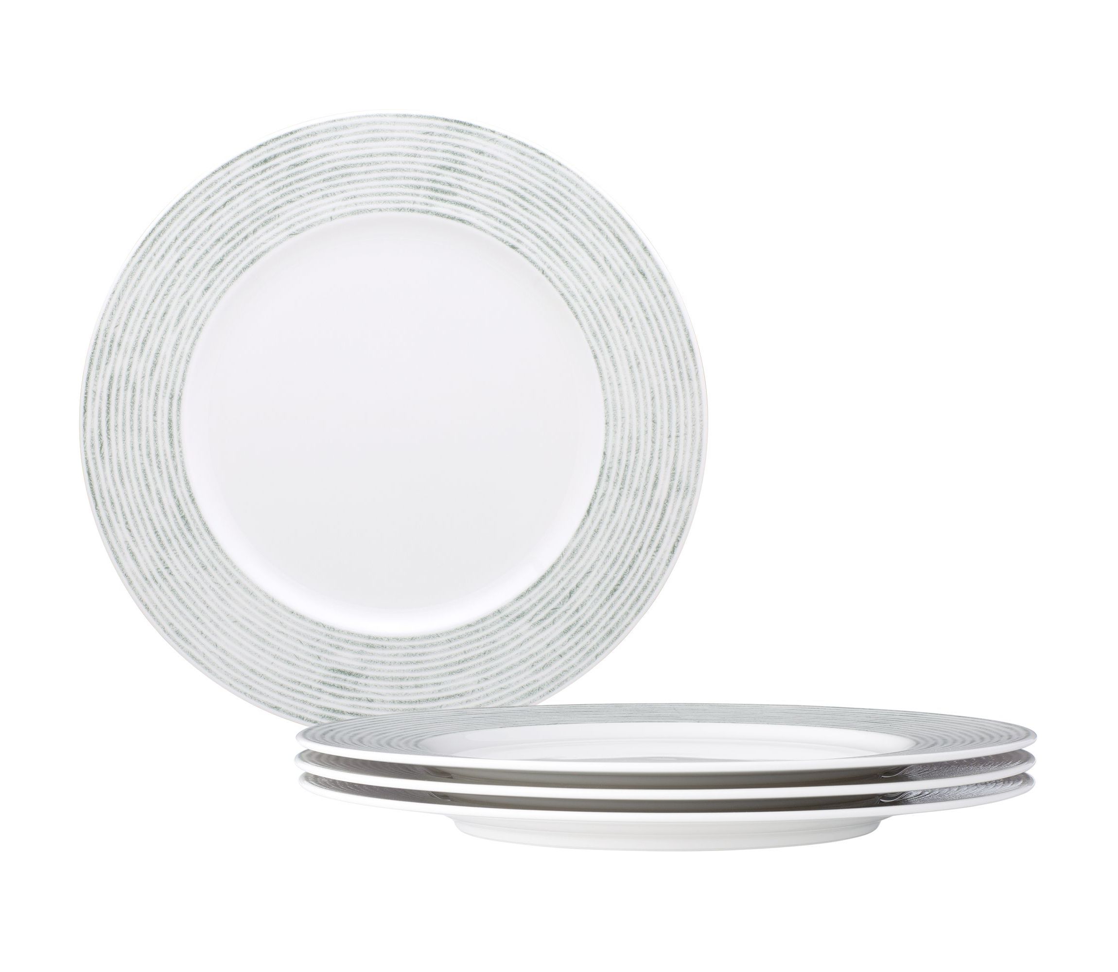 Hammock Set Of 4 Rim Dinner Plates - Stripes, 11"