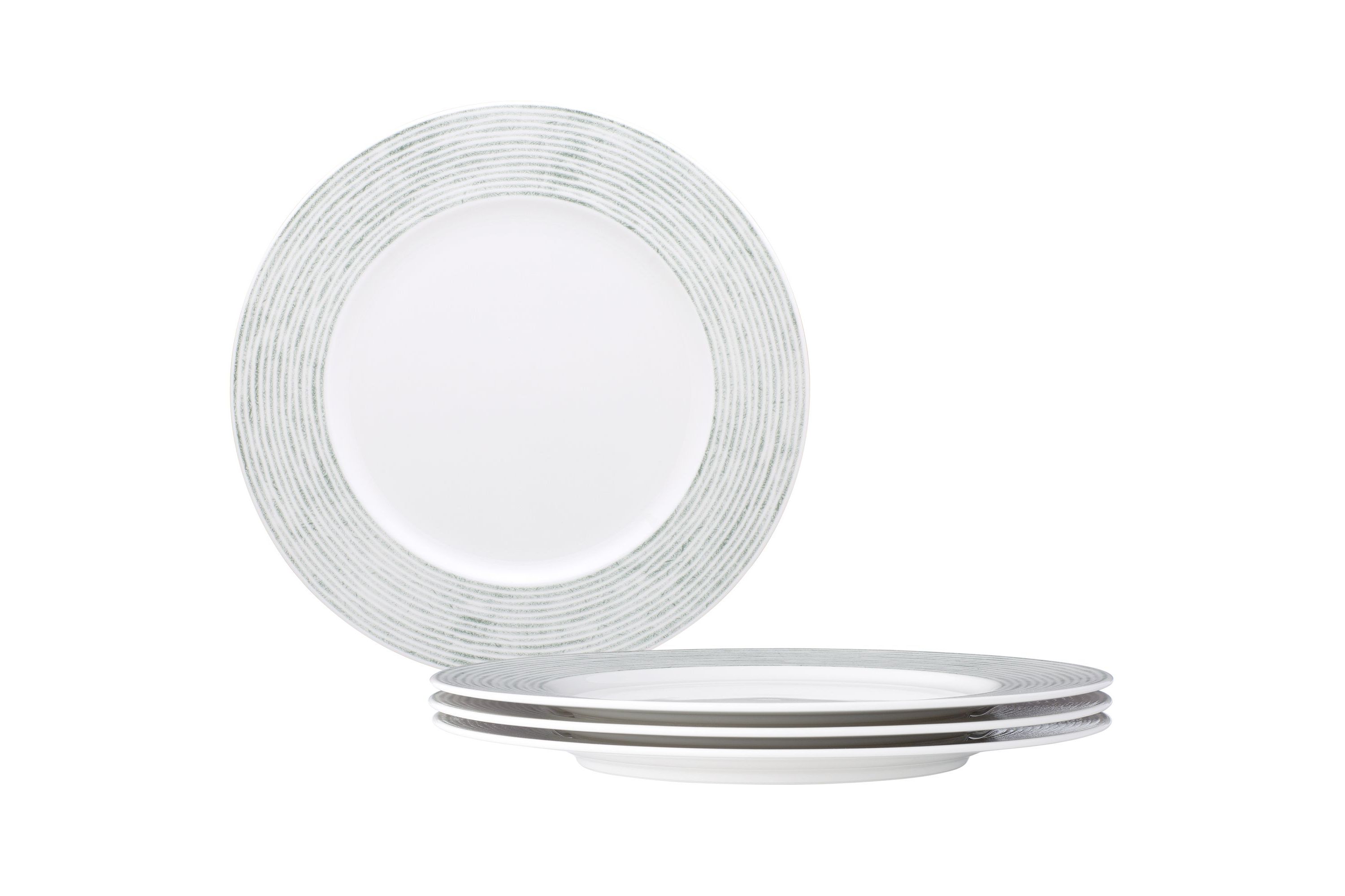 Hammock Set Of 4 Rim Dinner Plates - Stripes, 11"