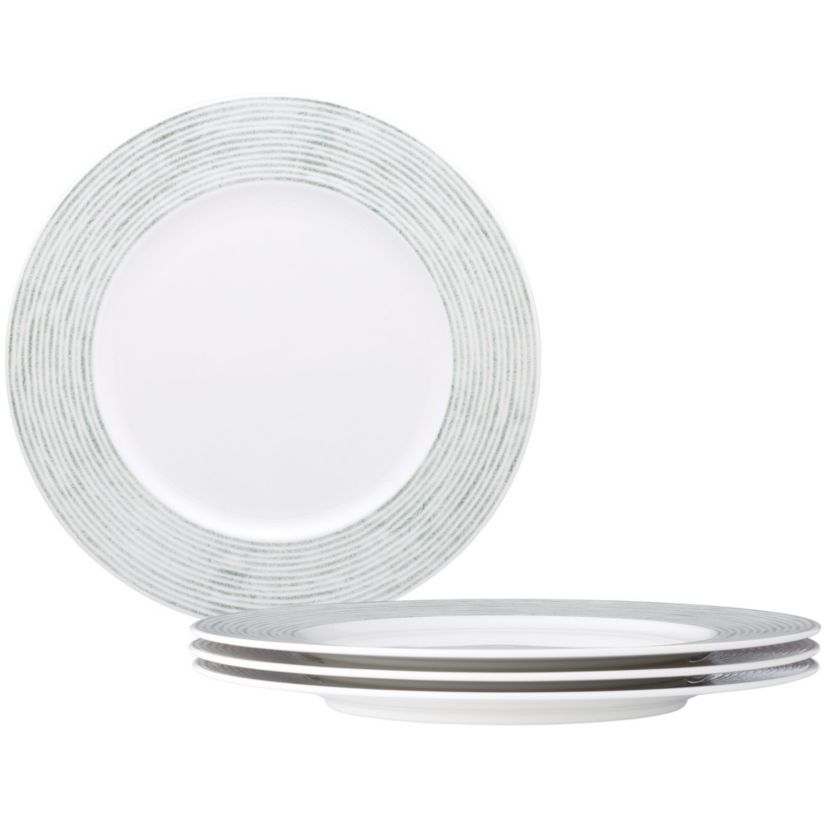 Hammock Set Of 4 Rim Dinner Plates - Stripes, 11"