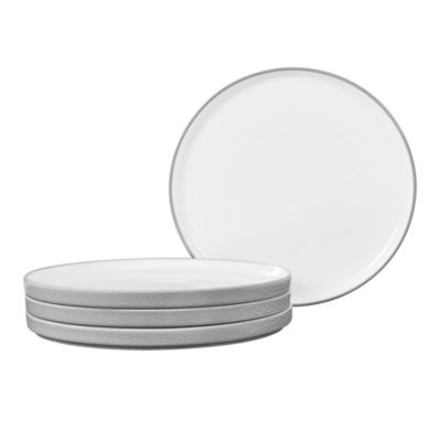 Noritake Colortex Stone Set Of 4 Stax Salad Plates, 7-1/2", Grey