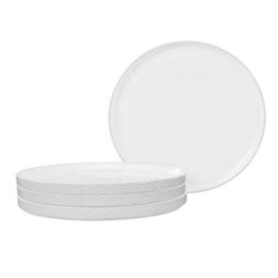 Noritake Colortex Stone Set Of 4 Stax Salad Plates, 7-1/2", White