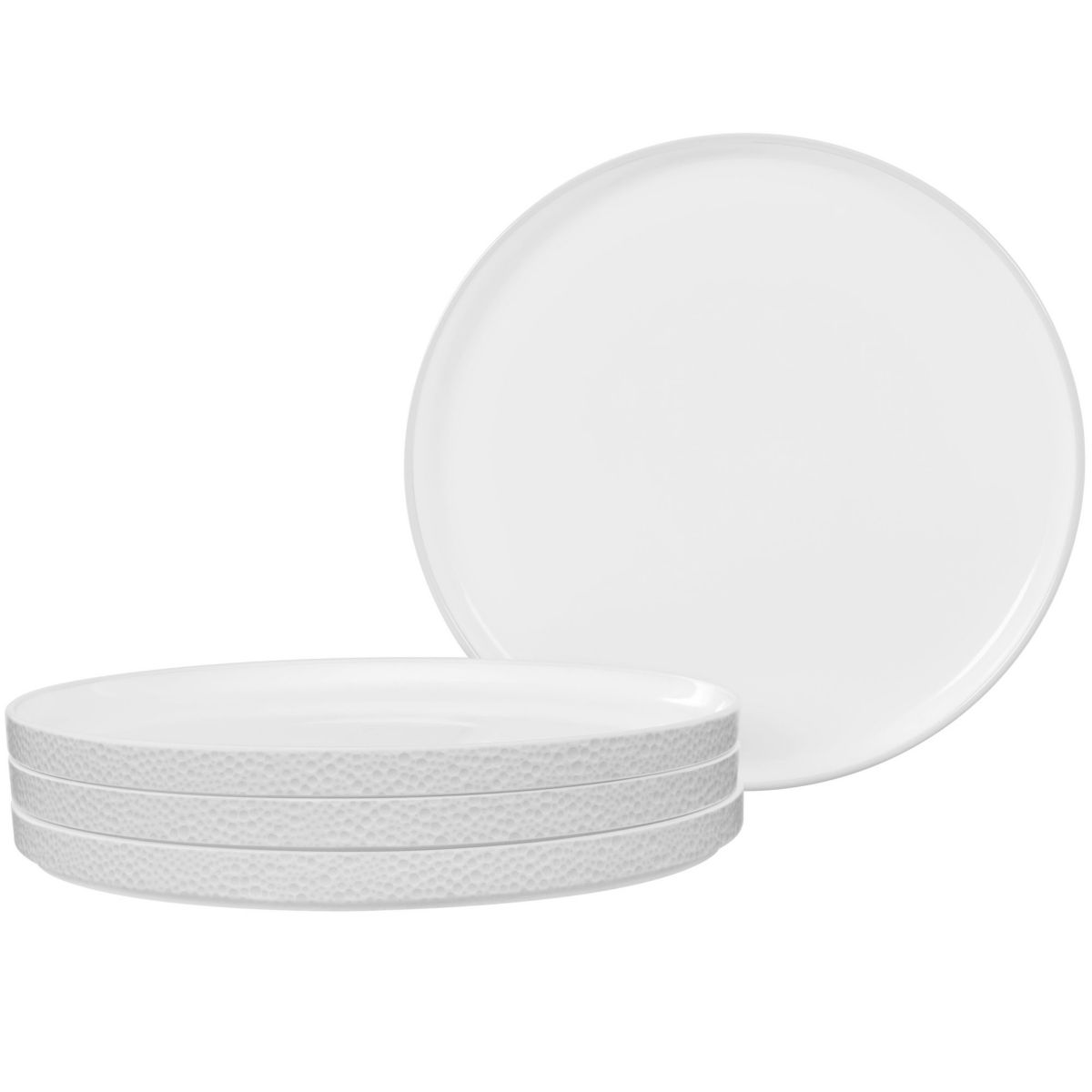 Colortex Stone Set Of 4 Stax Dinner Plates, 9-3/4"