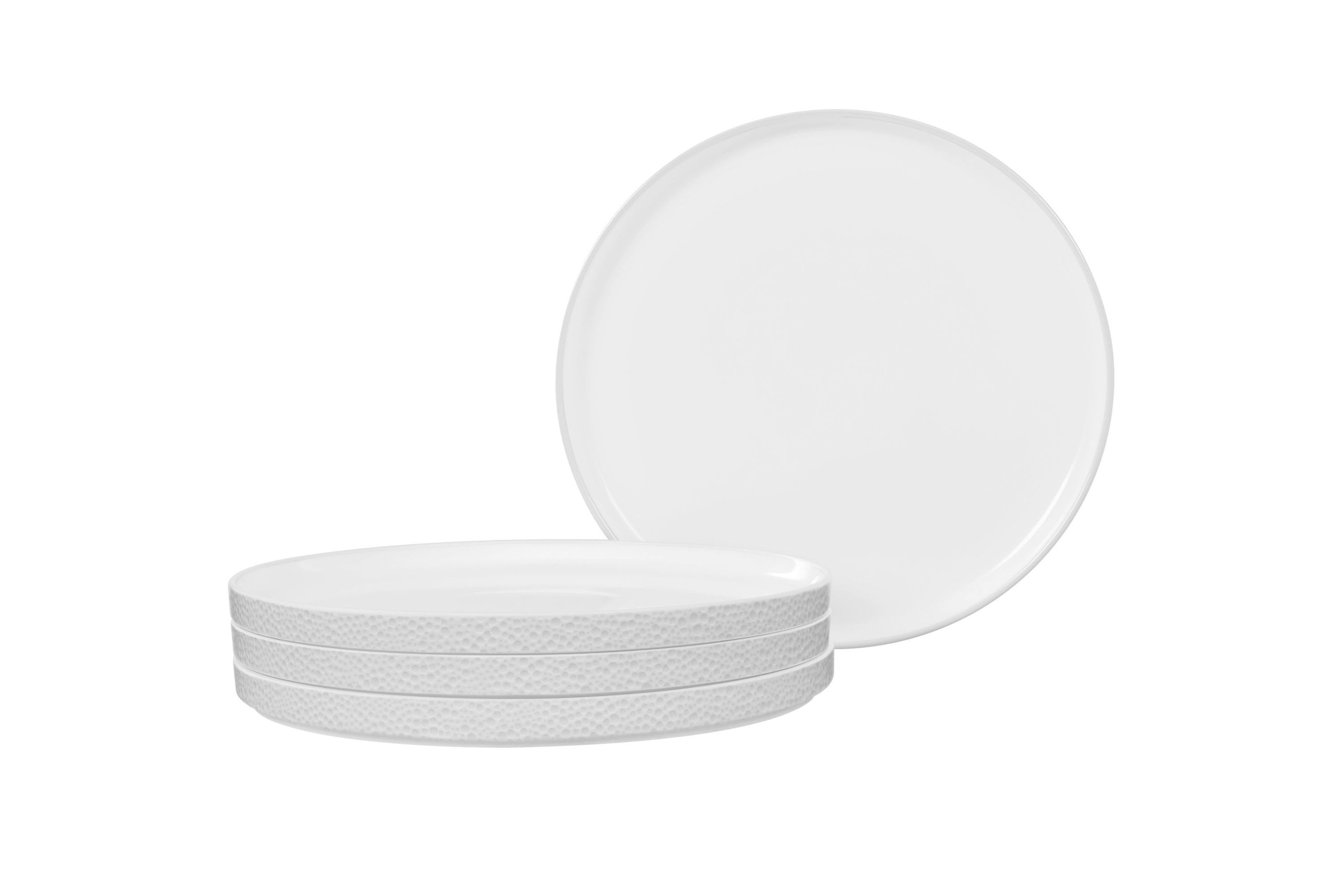 Colortex Stone Set Of 4 Stax Dinner Plates, 9-3/4"
