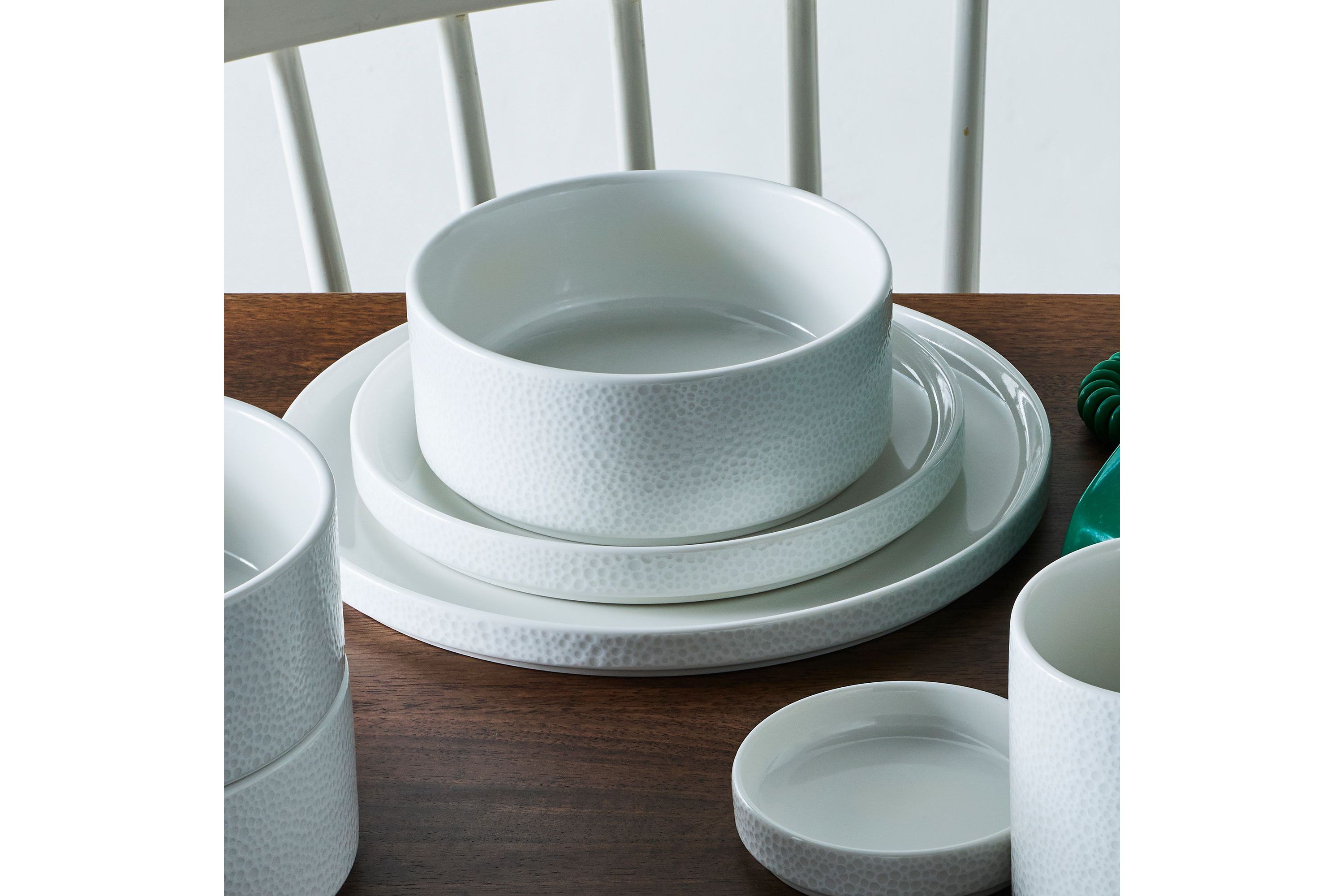 Colortex Stone Set Of 4 Stax Dinner Plates, 9-3/4"