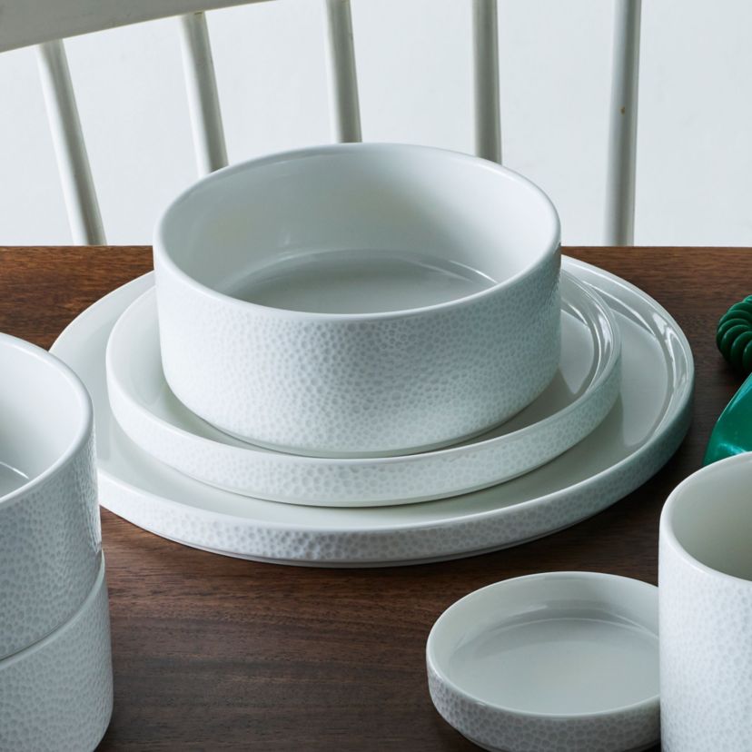 Colortex Stone Set Of 4 Stax Dinner Plates, 9-3/4"