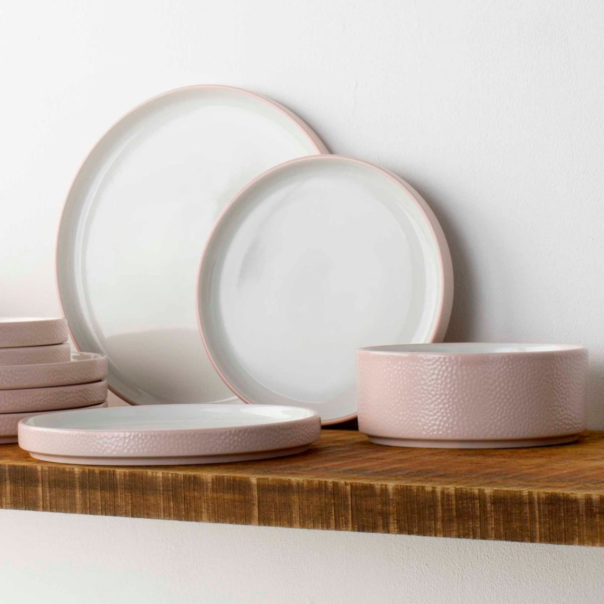 Colortex Stone Set Of 4 Stax Salad Plates, 7-1/2"