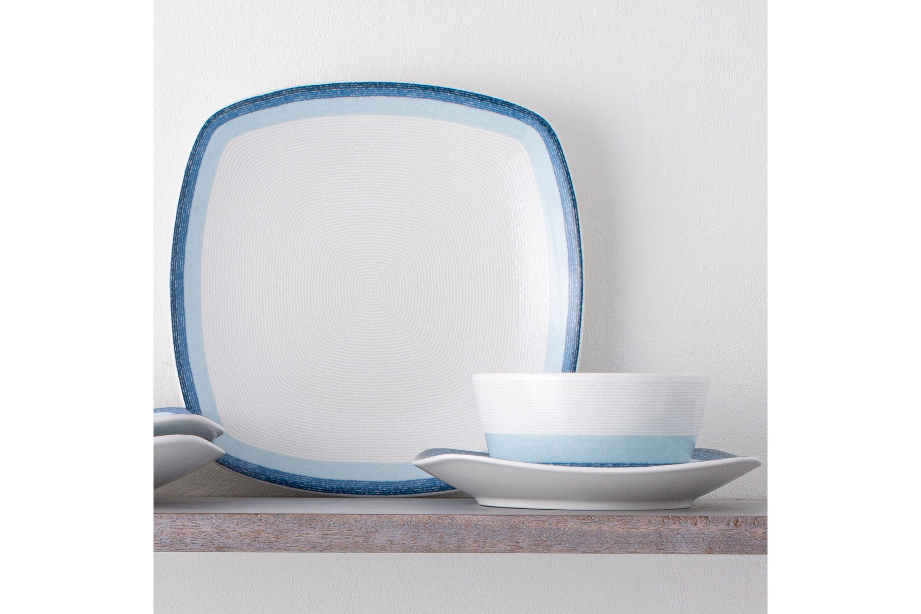 Colorscapes Layers Set Of 4 Square Dinner Plates, 10-3/4"