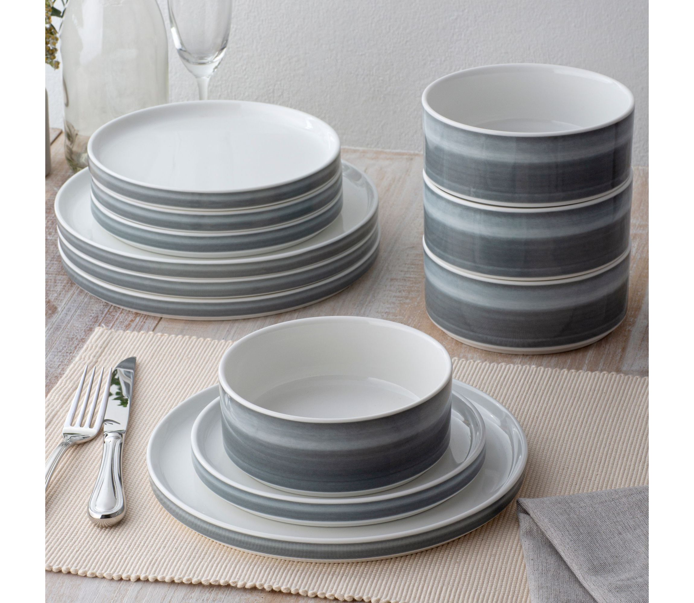 Colorstax Ombre Set Of 4 Stax Salad Plates, 7-1/2"