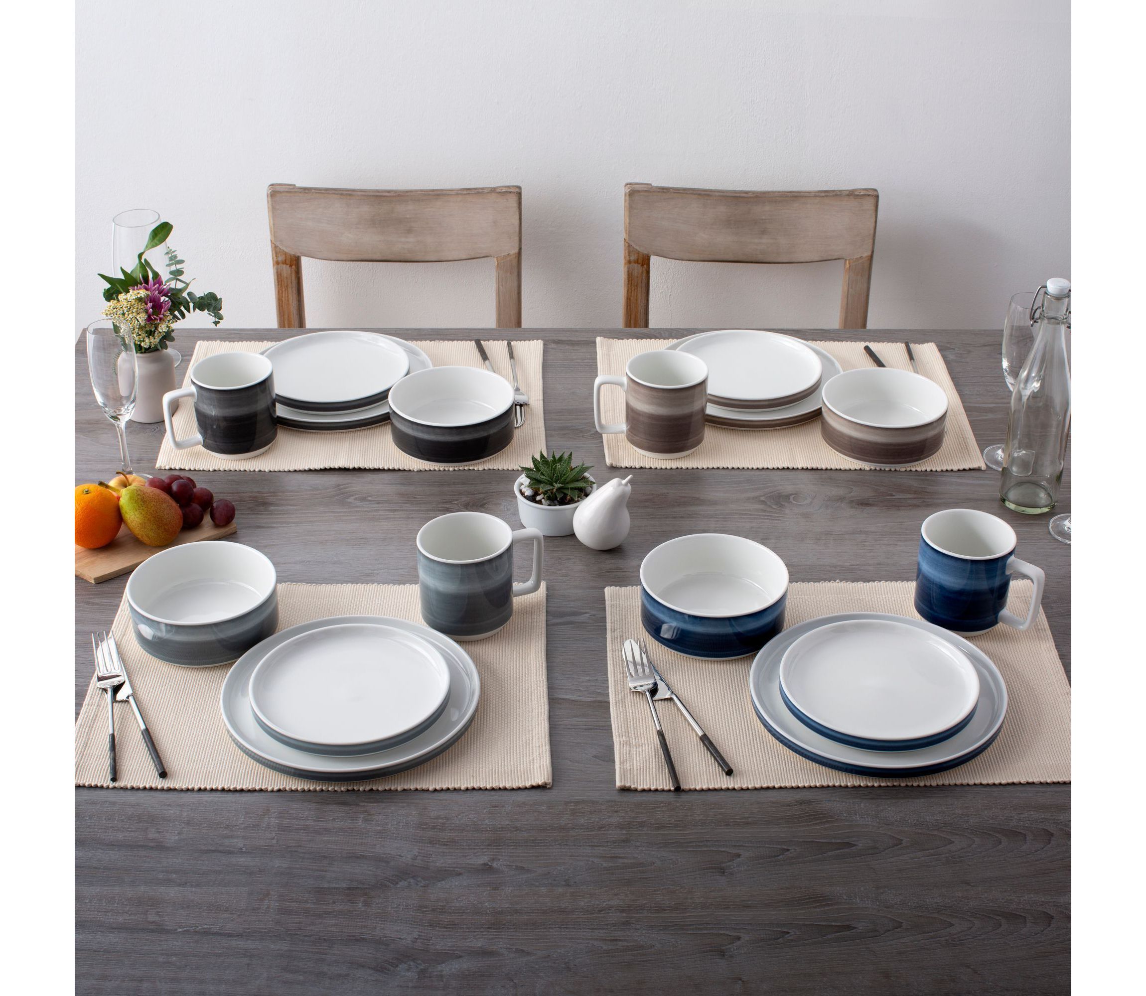 Colorstax Ombre Set Of 4 Stax Dinner Plates, 9-3/4"