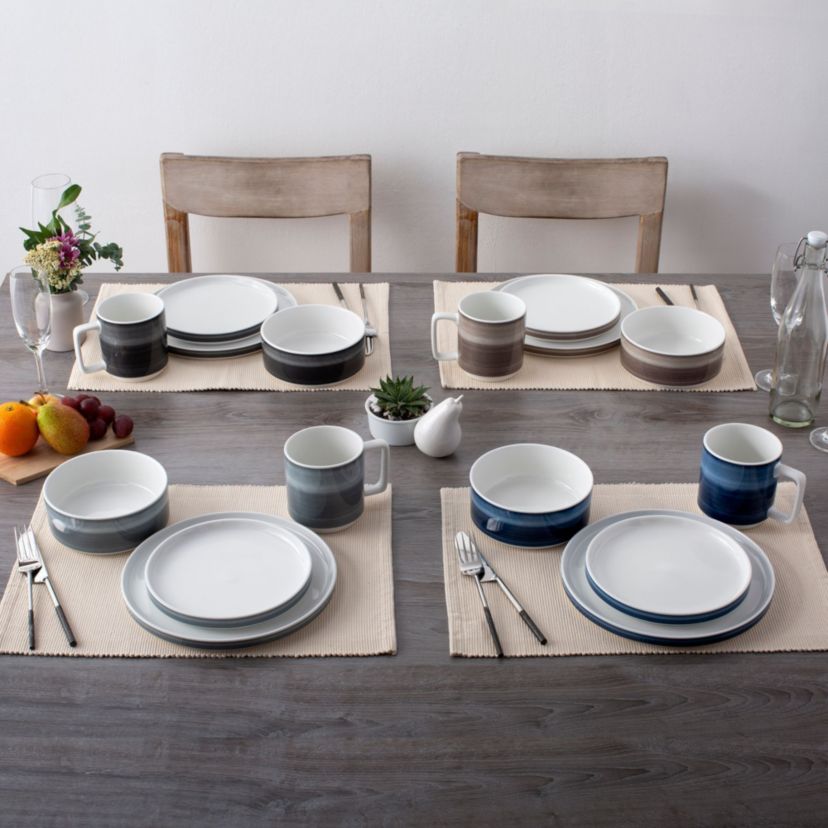 Colorstax Ombre Set Of 4 Stax Dinner Plates, 9-3/4"