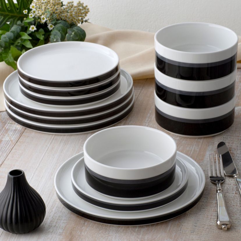 Colorstax Stripe Set Of 4 Stax Dinner Plates, 9-3/4"