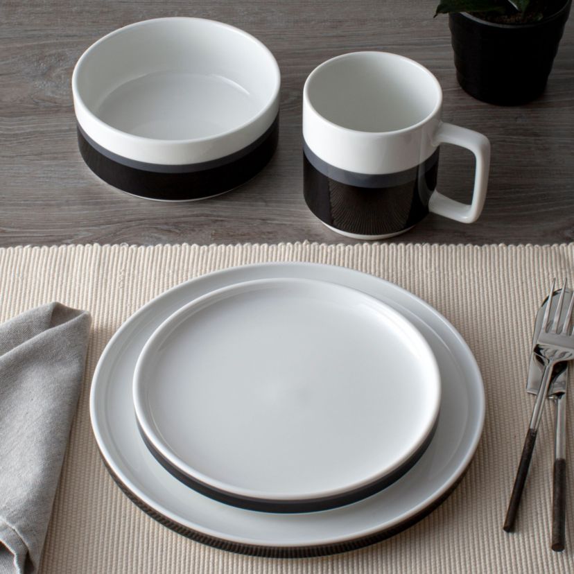 Colorstax Stripe Set Of 4 Stax Dinner Plates, 9-3/4"