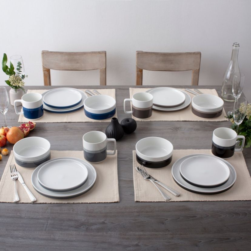 Colorstax Stripe Set Of 4 Stax Dinner Plates, 9-3/4"