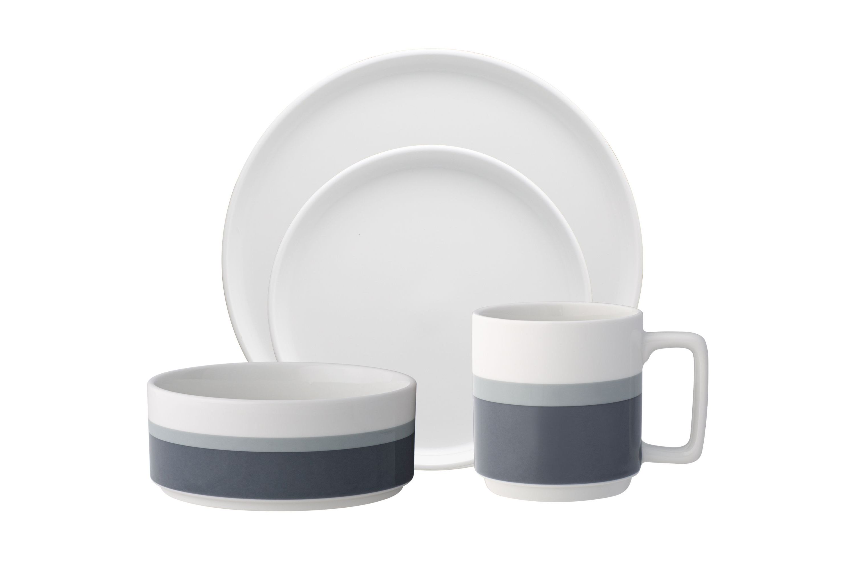 Colorstax Stripe Stax 4-Piece Place Setting, Service for 1